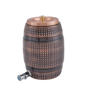 Dispensador de agua Premium personalizado en 5 litros hecho en cobre puro con material de acabado antiguo para fines de exportación hecho en La India - Product Image 4
