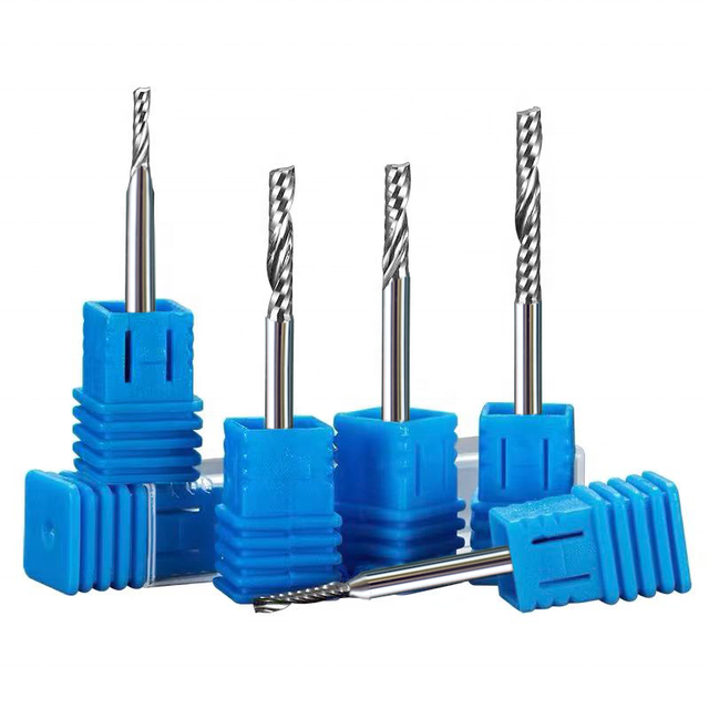 Single Flute Carbide End Mill 4mm 10mm Acrylic Cutting CNC Router Bit Plastic PVC MDF Wood OEM/ODM Customizable Fast Delivery
