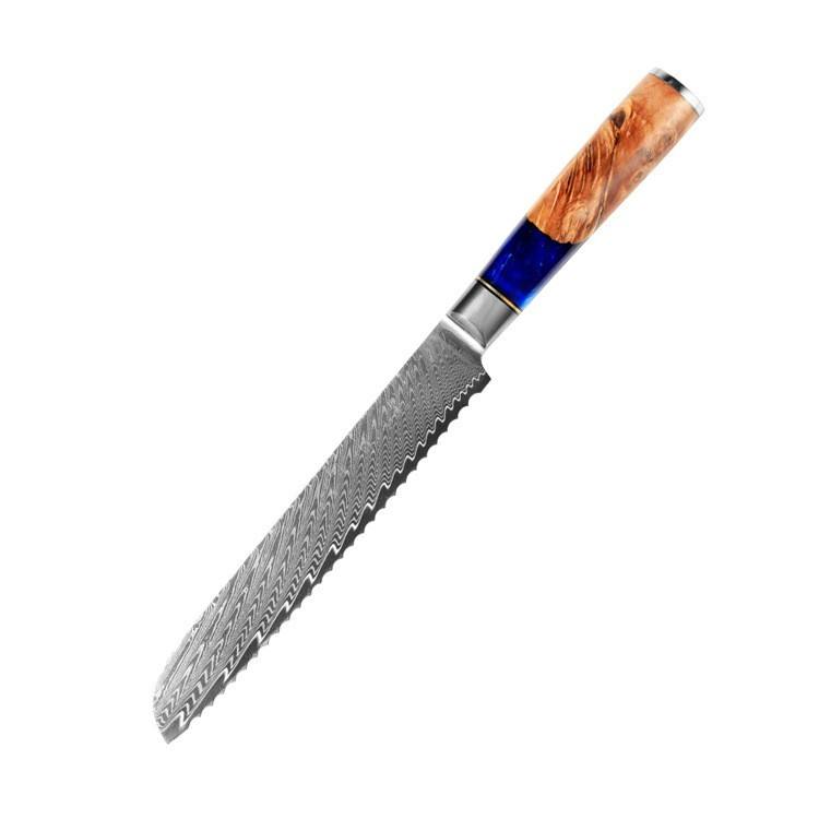 8"bread knife  blue