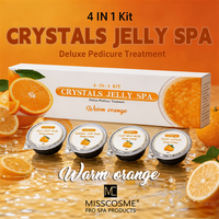 Kit de Pédicure 4 Étapes Détoxifiant à la Gelée Chaude Orange – Ensemble de Soins des Pieds de Luxe pour Salons de Manucure – Fournitures ODM Personnalisables