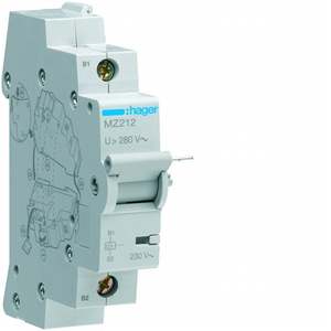 MZ212 ปรับแต่งได้ด้วยระบบปลดแรงดันเกิน Hagers 230V AC 1 DIN โมดูล - Product Image 1