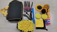 Pexmientas 20PCS Auto Detailing Brush pour perceuse Clean Brush Set Car Cleaning Tools Kit Car Washing Detailing Kit