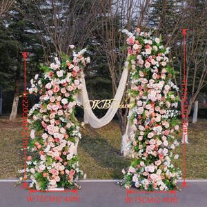 Diseño de fábrica de gama alta Arco de flores artificiales decoración arco de cuerno de flores artificiales de alta calidad - Product Image 2
