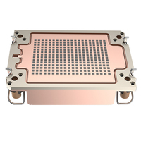 Refroidisseur de processeur de serveur sans ventilateur 1U LGA 4189, dissipateur thermique à ailettes en cuivre VC, chambre à vapeur, refroidissement passif pour centre de données IA