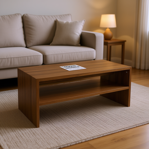 <b>Brown</b> Oak Engineered Wood Coffee <b>Table</b> 39.4x15.7x15.7 Inches Modern Storage Living Room Furniture - Product Image 2
