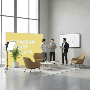 Stand d'exposition modulaire en tissu de Chine 20x20 avec mur graphique en tissu tendu double face - Product Image 5