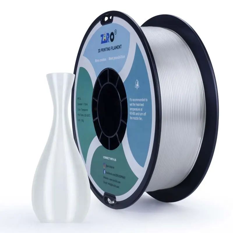 ZIRO прозрачная нить 3D печати, прозрачная нить PETG 1,75 мм для 3D-принтеров