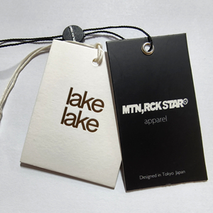 CF-HT25146 hot giá rẻ tùy chỉnh in logo sang trọng treo nhãn quần áo treo thẻ với chuỗi treo nhãn với logo tùy chỉnh - Product Image 1