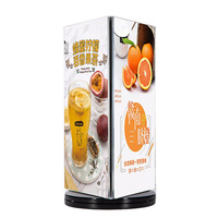 Support de menu rotatif à 3 faces en acrylique transparent, présentoir de table triangulaire transparent, support de carte publicitaire portable pour restaurant
