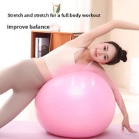 Pelota de Yoga de PVC Reforzada a Prueba de Explosiones, Resistente a la Compresión, Incluye Bomba, Diseño para Ejercicios de Estiramiento para Adultos y Mujeres Embarazadas, 55 cm