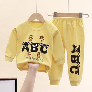 Liquidación de Existencias, Pijamas para Niños Pequeños, Conjunto de 2 Piezas, Camiseta y Pantalones, 100% Algodón, Ropa de Dormir para Niños - Product Image 4