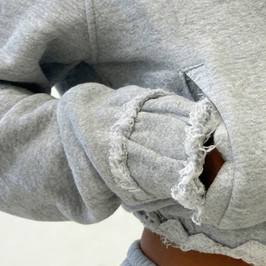 Custom Logo Women's Solid Casual 2 Piece Tracksuit <b>Set</b> High Quality Cotton Zip up Hoodie & Flare Pants Wholesale - Product Image 3