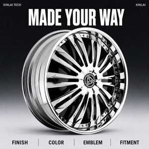 Jantes XINLAI forgées de qualité supérieure, coniques, 20, 21, 22 pouces, 5x127, chromées, multi-rayons, à lèvre boulonnée, pour Jeep Grand Cherokee SUV et voitures de spectacle - Product Image 4
