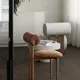Fauteuil de salon moderne nordique en bois d'hévéa, design ferme, extensible et pivotant, idéal pour l'extérieur, l'école et la salle de sport
