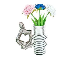 Usine de fleurs artificielles Meiyu Craft, rose artificielle à tige unique, polyester doux, décoration de mariage, arrangement floral fait main - Product Image 5