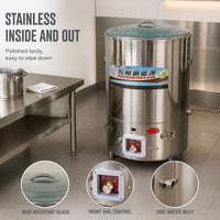 WANHEHNG Marmite Commerciale en Acier Inoxydable à Bordure, 50 cm de Hauteur x 80 cm de Diamètre, Alimentée au Fuel, Haute Efficacité Énergétique
