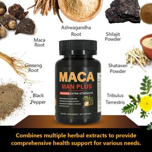 Poudre de Maca Noire Chinaherbs, Énergie Augmentée, Soutien Complet à la Santé, Capsules de Racine de Maca pour Hommes - Product Image 3