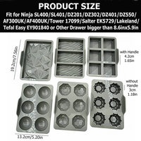 Yuye Lot de 6 moules en silicone personnalisés pour chocolat et glace, avec poignée, pour four, friteuse à air et cuiseur vapeur