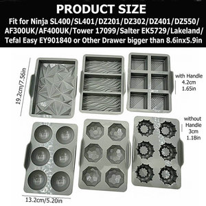 Yuye - Juego de 6 moldes de silicona personalizados para chocolate, moldes para barra de chocolate con asa, aptos para horno, freidora de aire y vaporera - Product Image 2