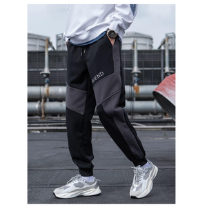 Los mejores joggers indios de talla grande de algodón alto para hombre, pantalones deportivos informales de invierno para gimnasio al aire libre, cintura elástica plana - Product Image 1