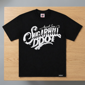 T-shirt Streetwear Homme Ample à Manches Courtes Sugarhill Ddot X 100% Coton Imprimé Lettres - Product Image 3
