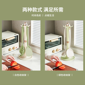 Support rotatif pour ustensiles de cuisine à 360 degrés avec six crochets, organiseur de rangement pour comptoir - Product Image 2