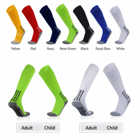 Chaussettes de football antidérapantes en coton de haute qualité pour hommes, avec double bande et fond en tissu éponge, vente en gros