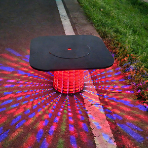 Sgabello Telescopico Pieghevole Portatile Arcobaleno con LED Luminoso, Sedia Ultraleggera Retrattile per Campeggio, Escursionismo, Giardino e Pesca - Product Image 4