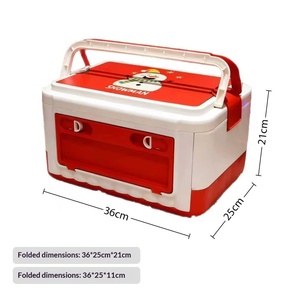 Cesta Plegable Portátil de Plástico <span class=keywords><strong>para</strong></span> Regalos, Cesta de Picnic <span class=keywords><strong>para</strong></span> Exteriores con Apertura Lateral, Caja de Almacenamiento <span class=keywords><strong>para</strong></span> Aperitivos y <span class=keywords><strong>Juguetes</strong></span> con Protección Contra el Polvo - Product Image 5