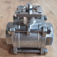 Vanne à boisseau sphérique B3 à passage plein, à brides, filetage BSP NPT, en acier inoxydable SS304, joint PTFE, extrémité filetée, haute pression, 1/2, gaz haute température, garantie 1 an