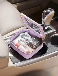 Chất Lượng Cao Không Thấm Nước Rõ Ràng Make Up Bag Pouch Mini Da Vuông Túi Mỹ Phẩm Du Lịch Nhỏ Trang Điểm Túi Cho Vệ Sinh Cá Nhân Ví - Product Image 4