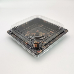Bandeja Cuadrada <span class=keywords><strong>de</strong></span> Plástico para Sushi JY-81205, Caja <span class=keywords><strong>de</strong></span> Plástico Desechable para Sushi con Hoja Dorada, Caja <span class=keywords><strong>de</strong></span> Plástico para Pastel Mille-feuille - Product Image 6