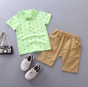 Ensemble de 2 pièces pour bébé garçon, col polo, imprimé cartoon, été, vêtements pour enfants - Product Image 5