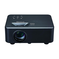 Projecteur LCD Noir-Gris Élégant, Design Bicolore Moderne, Résolution 720P, 250 Lumens, Transmetteur Portable pour Home Cinéma