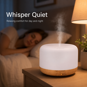 Humidificador de Aire Profesional Eléctrico Silencioso de 500 ml, Forma Redonda de PP, con Temporizador, Control Remoto, Difusor de Niebla de Color para Dormitorio de Hotel - Product Image 5