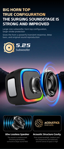 Portable Outdoor Waterproof <b>Wireless</b> for Speaker with RGB LED Heavy Sound New Private Mold Colorful - Product Image 2