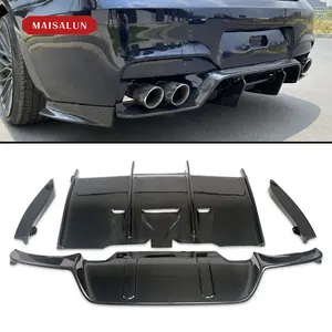 PSM style carbon fiber rear diffuser For BMW M6 6 series F06 F12 F13 M Sport 2012-2014 car bumpers diffuser Bottom Guard Plate