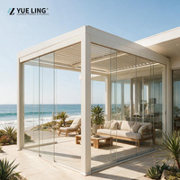 Toit à persiennes en aluminium personnalisé B2B pour les constructeurs et les entrepreneurs, pergola pour terrasse sur le toit, pare-soleil coupe-vent