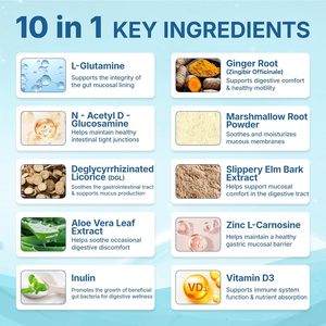 OEM Gut Powder Super Gut Powder con L-Glutamina, Prebiótico, Regaliz y Corteza de Olmo Resbaladizo para la Salud Intestinal - Product Image 3