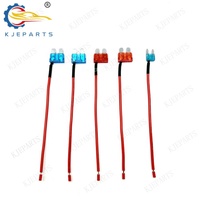 Adaptor 2Pin Tempat Sekring Kabel Harness Pengkabelan Peralatan Listrik dengan Sekring 5A 10A 15A 20A untuk Mobil