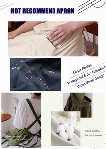 Vendita calda vestito <span class=keywords><strong>da</strong></span> <span class=keywords><strong>cucina</strong></span> Cross Back cotone impermeabile <span class=keywords><strong>da</strong></span> donna grembiule <span class=keywords><strong>da</strong></span> <span class=keywords><strong>cucina</strong></span> con tasche - Product Image 5