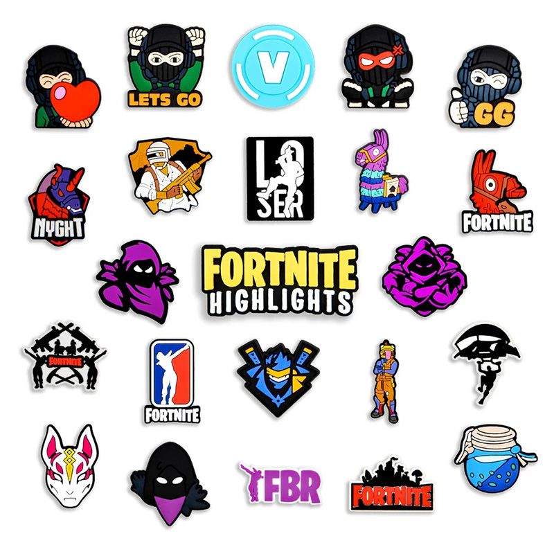 Подвески для обуви из ПВХ в стиле аниме «Королевская битва», 100 шт.