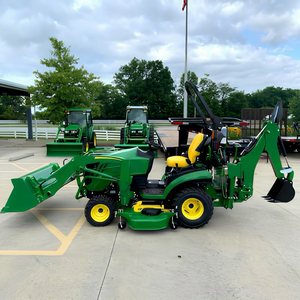 Used Compact Agricultural Mini Tractor 4WD <b>Walking</b> Farm <b>Machine</b> with Front Loader Backhoe Engine & Gearbox - Product Image 1