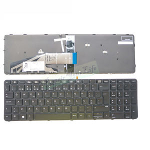 PT/Portugais noir rétro-éclairé clavier d'ordinateur portable pour HP Probook 450 <span class=keywords><strong>G3</strong></span> 450 G4 455 <span class=keywords><strong>G3</strong></span> 470 <span class=keywords><strong>G3</strong></span> SG-80660-2PA avec cadre - Product Image 1
