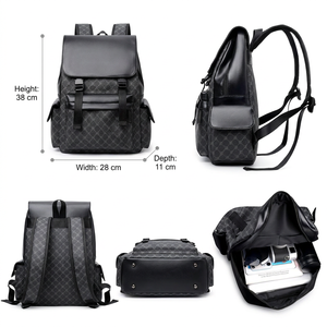 Zaino Geometrico 3D Personalizzato, Impermeabile, <span class=keywords><strong>per</strong></span> Laptop, da Viaggio, <span class=keywords><strong>per</strong></span> Uomo e <span class=keywords><strong>Donna</strong></span>, Sottile, Espandibile, Urbano, Quotidiano, <span class=keywords><strong>per</strong></span> <span class=keywords><strong>Ufficio</strong></span> - Product Image 4