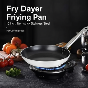 Padella a triplo strato antiaderente in acciaio inox da 10 pollici per cucinare - Product Image 3