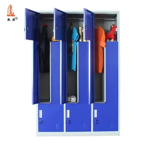 Puerta azul con forma de Z, 6 compartimentos, armario, oficina, diseño, precio barato