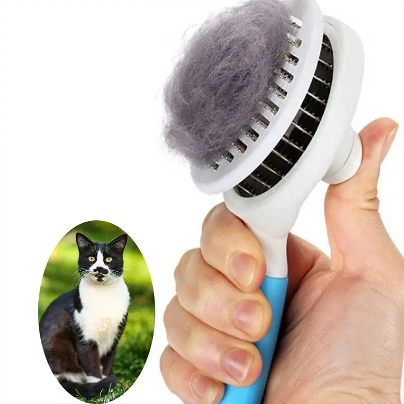 Meilleure vente en gros de brosse de toilettage autonettoyante pour chiens et chats