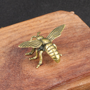 2022 Nieuwe Mini Bee Prullaria Messing Sculptuur Koperen Antieke Queen Bee Home Collectie Gift Vintage Craft - Product Image 3