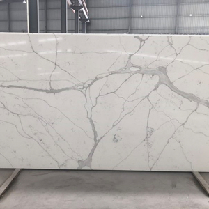 Dalle de quartz ODM/OEM polie TMZ Infiniti moderne 5038 Calacatta pour comptoirs de cuisine Tables à manger hôtels pierre artificielle - Product Image 5